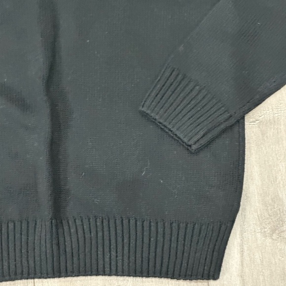 Men’s Croft & Barrow Medium Quarter 1/4 Zip Sweater Black Long Sleeve Cotton NWT - Picture 6 of 10
